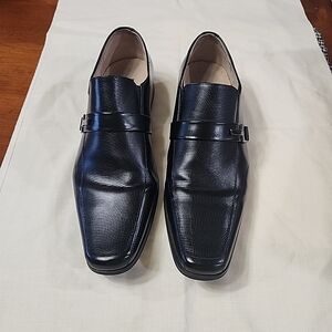 Stacy Adams Black Textured Loafers